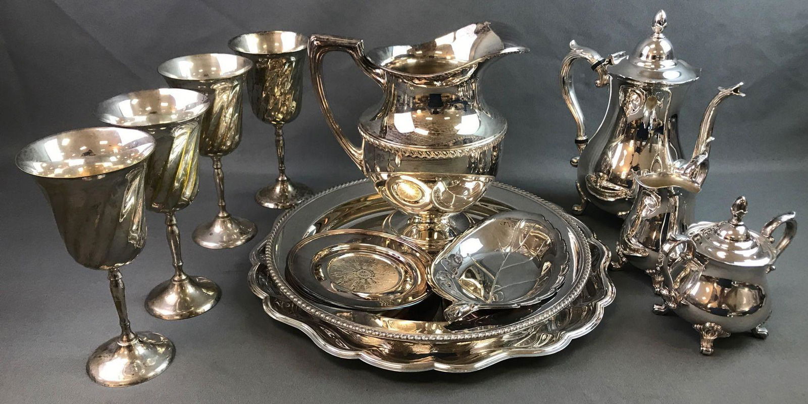 Group of Assorted Silver Plate Items (1 of 4)