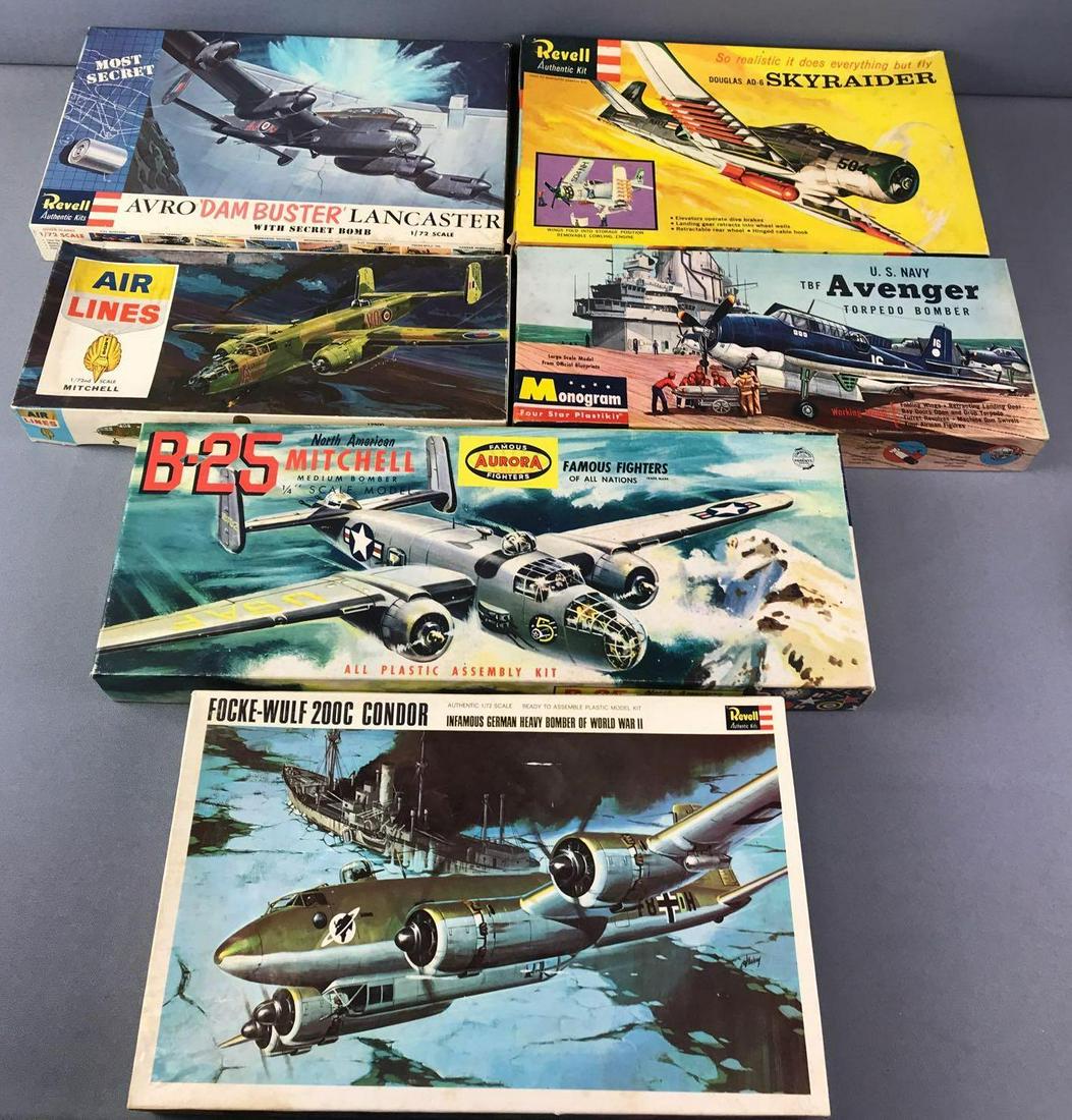 Group of 6 Model Bomber Airplane Kits (1 of 13)