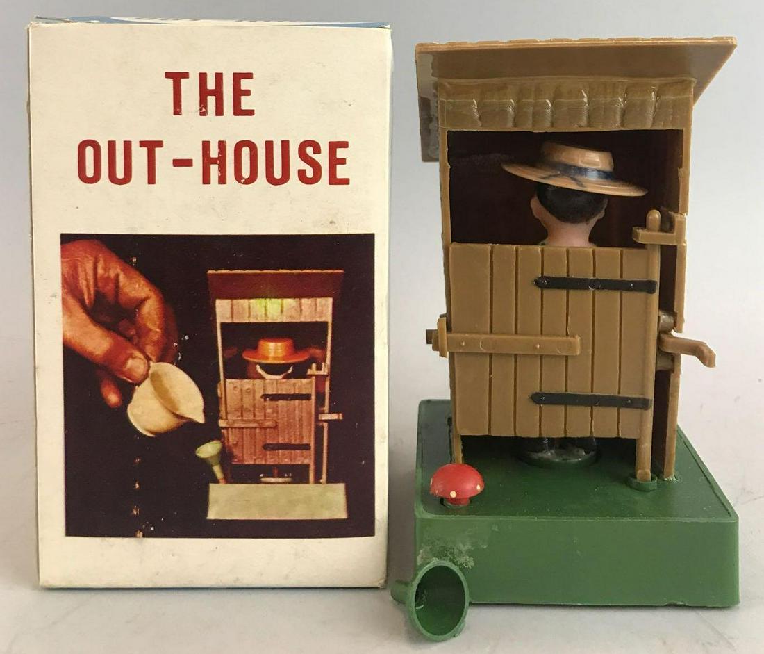 The Out-House Trick Toy: Includes original packaging-3.5x3.5x5 inches, and funnel. Untested