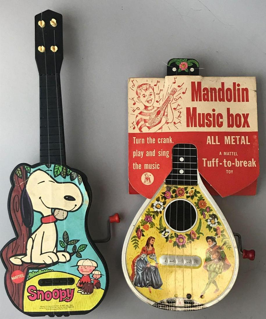 Group of 2 Mattel toy mandolin music boxes (1 of 4)