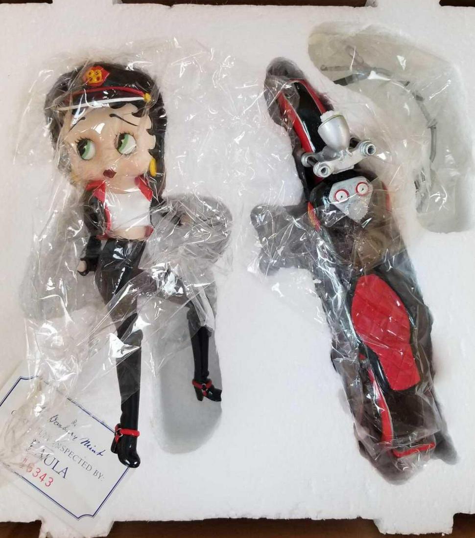 Betty Boop biker betty in original box: Hand is broken. Danbury Mint