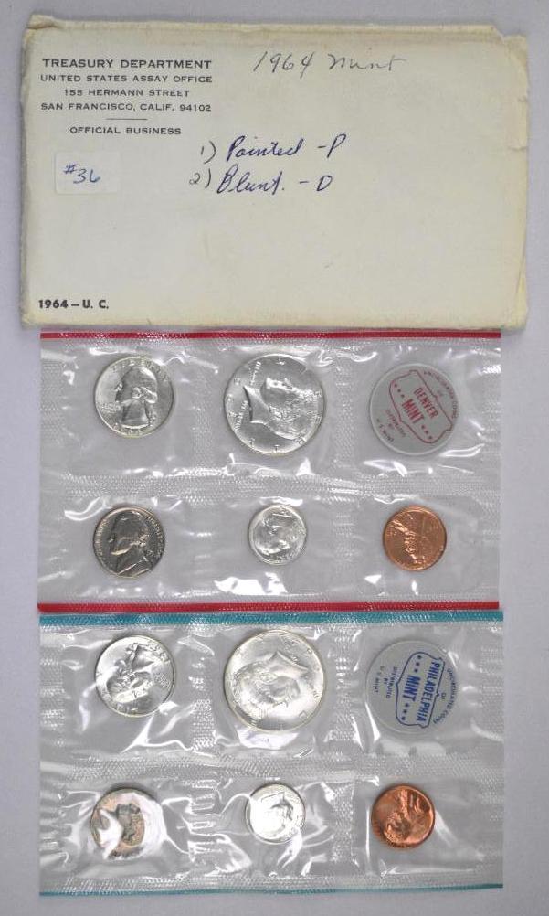 1964 U.S. Mint Set P & D (1 of 3)
