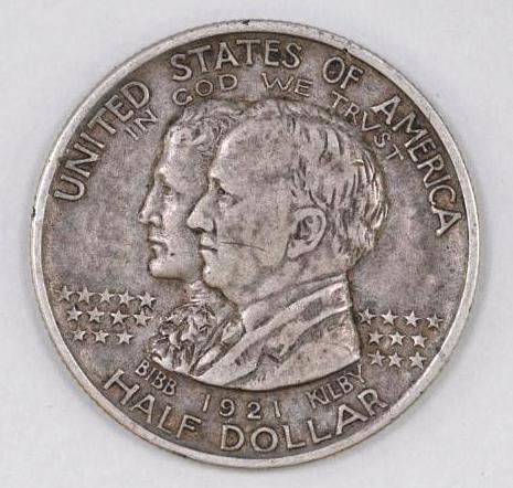 1919 Alabama Commemorative Silver Half Dollar (1 of 2)