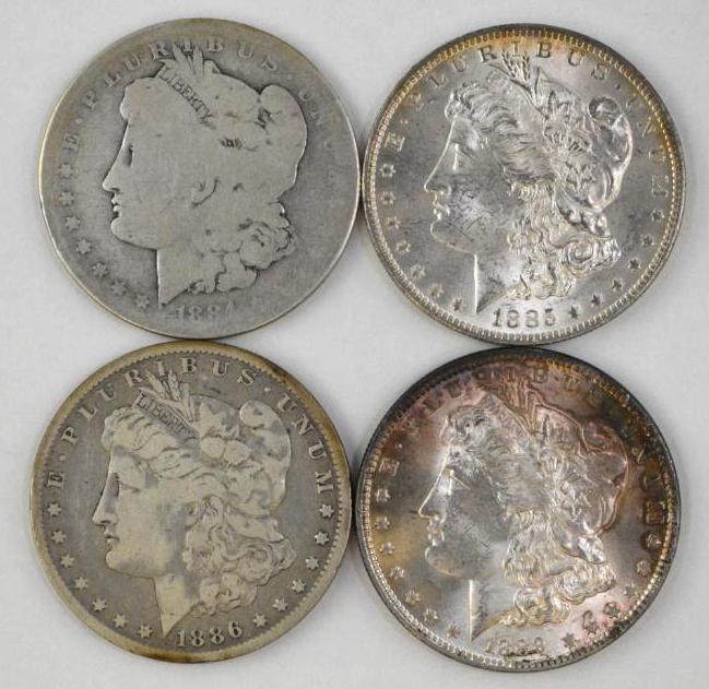 Group of (4) Morgan Silver Dollars (1 of 2)