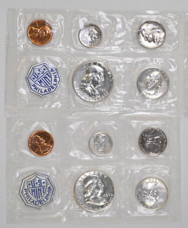 Group of (2) U.S. Silver Proof Sets 1957 & 1959 (1 of 1)