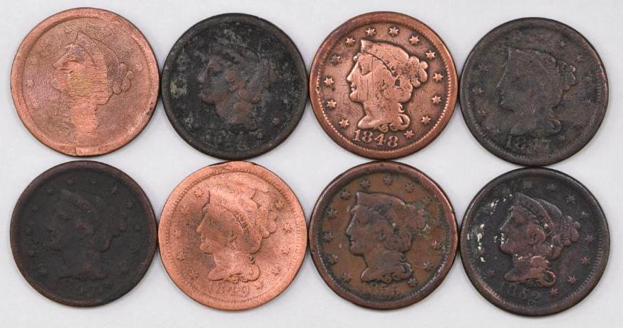 Group of (8) U.S. Large Cents (1 of 2)