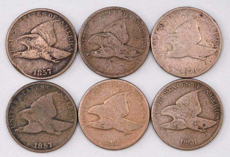 Group of (6) Flying Eagle Cents (1 of 2)