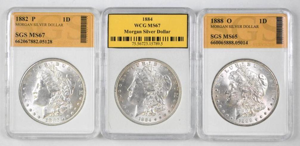 Group of (3) Morgan Silver Dollars in Third Party (1 of 2)
