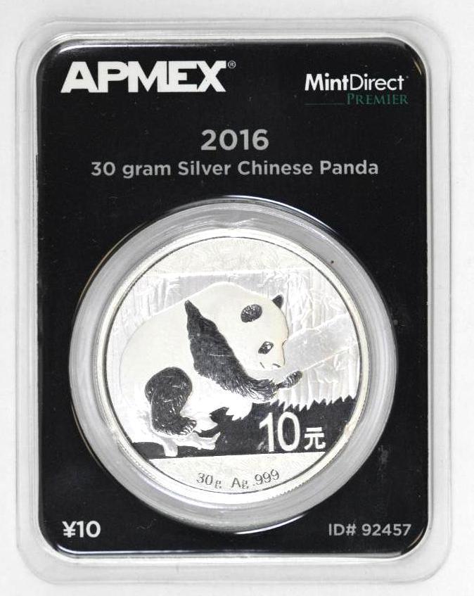2016 China 10 Yuan Panda 1oz. .999 Fine Silver (1 of 2)