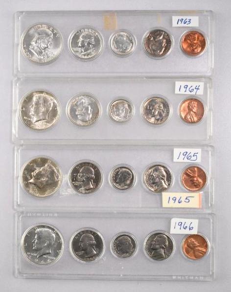 Group of (4) U.S. Date Sets Cent to Half Dollar (1 of 2)