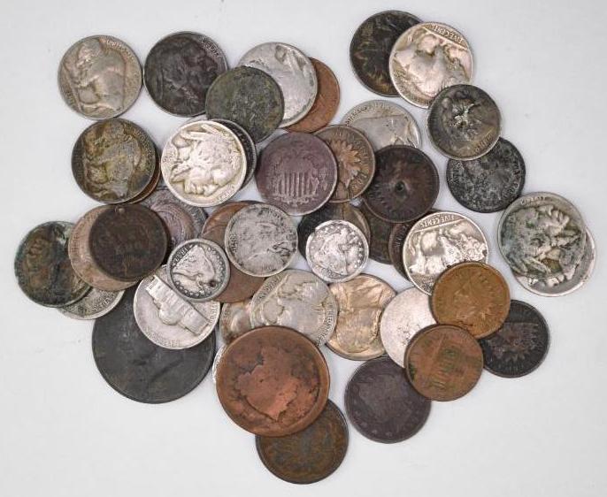 Group of (50) Early Misc. U.S. Collectible Coins (1 of 1)