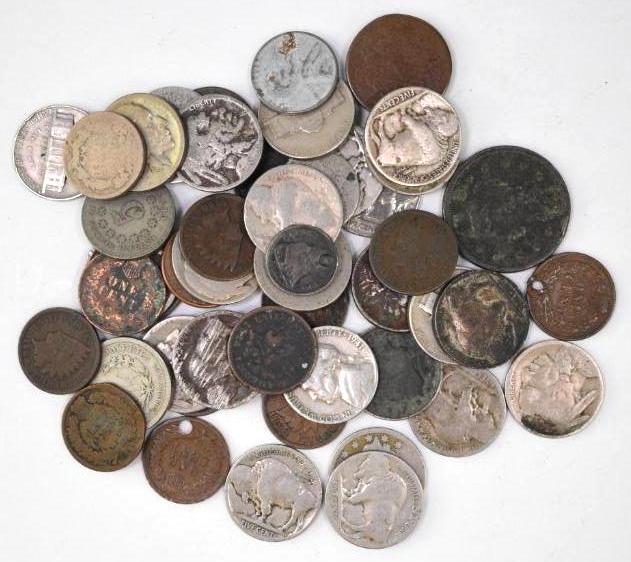 Group of (50) Early Misc. U.S. Collectible Coins (1 of 1)