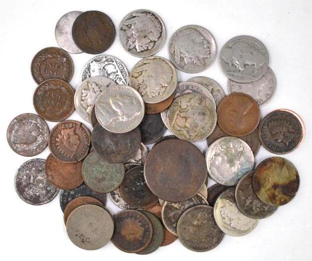 Group of (50) Early Misc. U.S. Collectible Coins (1 of 1)