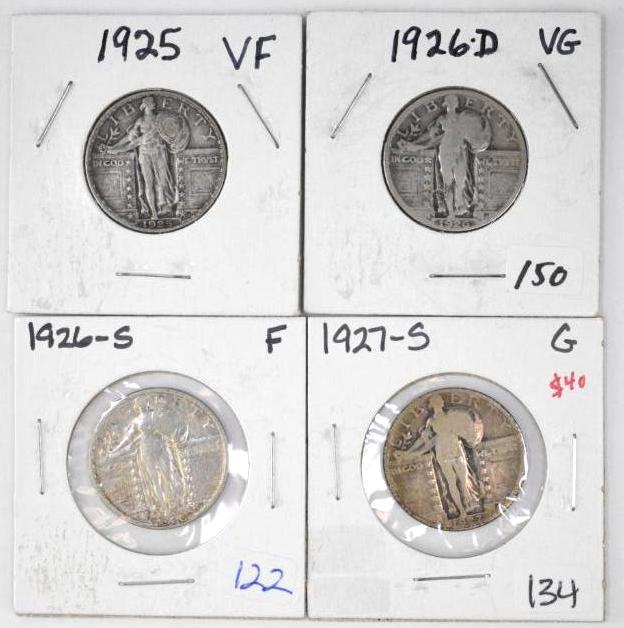 Group of (4) Standing Liberty Silver Quarters (1 of 2)