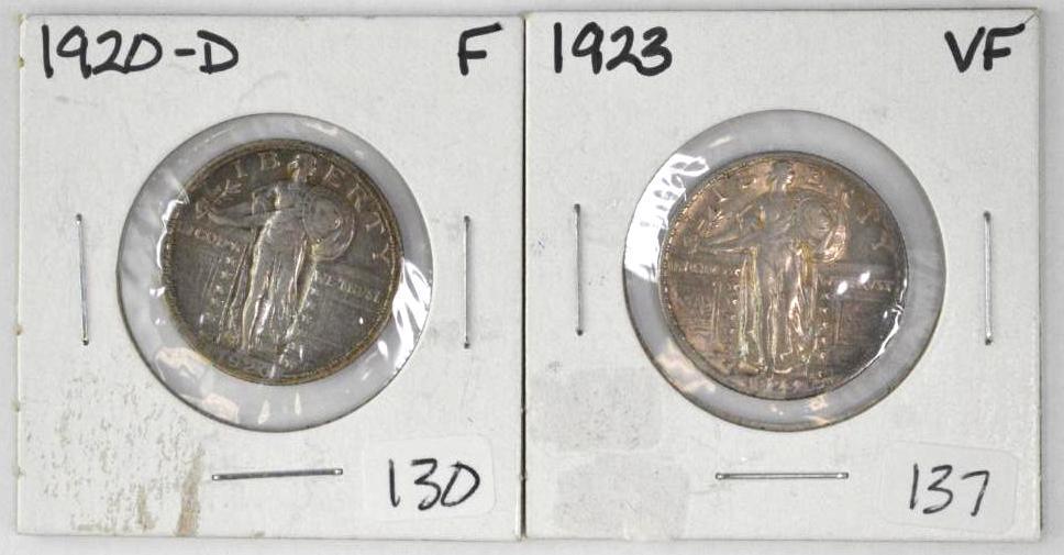 Group of (2) Standing Liberty Silver Quarters (1 of 2)