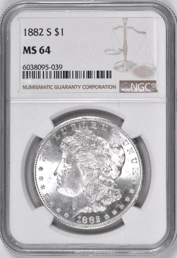 1882 S Morgan Silver Dollar (NGC) MS64 (1 of 2)