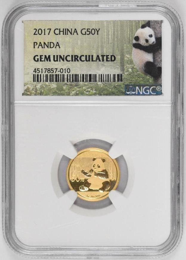 2017 China 10 Yuan Panda 1/10thoz. .999 Fine Gold (NGC) (1 of 2)