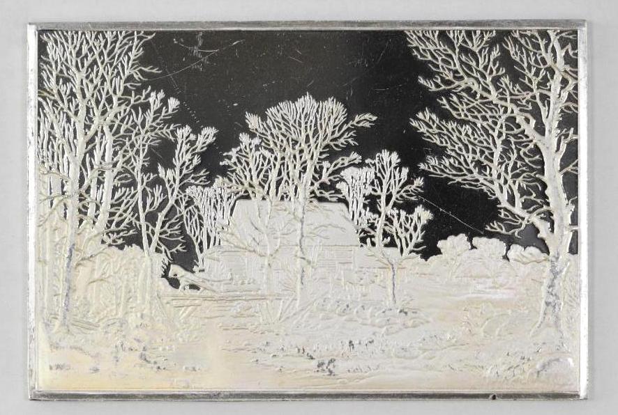 Currier & Ives 2.75oz. .999 Fine Silver Ingot/Bar: 2.75 Ounces .999 Fine Silver.