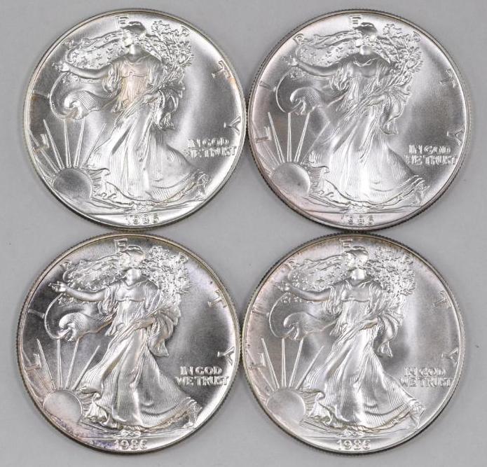 Group of (4) 1986 American Silver Eagle 1oz (1 of 2)