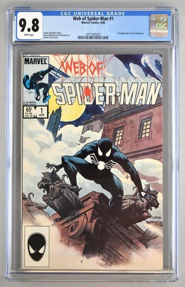 CGC Graded Marvel Comics Web of Spider-Man No. 1 comic (1 of 11)