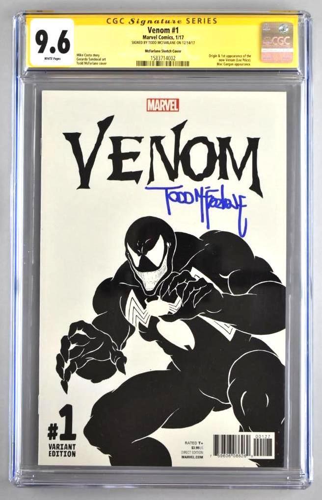 Signed CGC Graded Marvel Comics Venom No. 1 comic book (1 of 12)