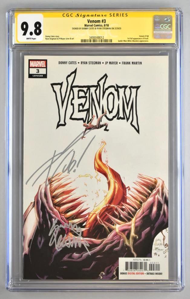 Signed CGC Graded Marvel Comics Venom No. 3 comic book (1 of 13)