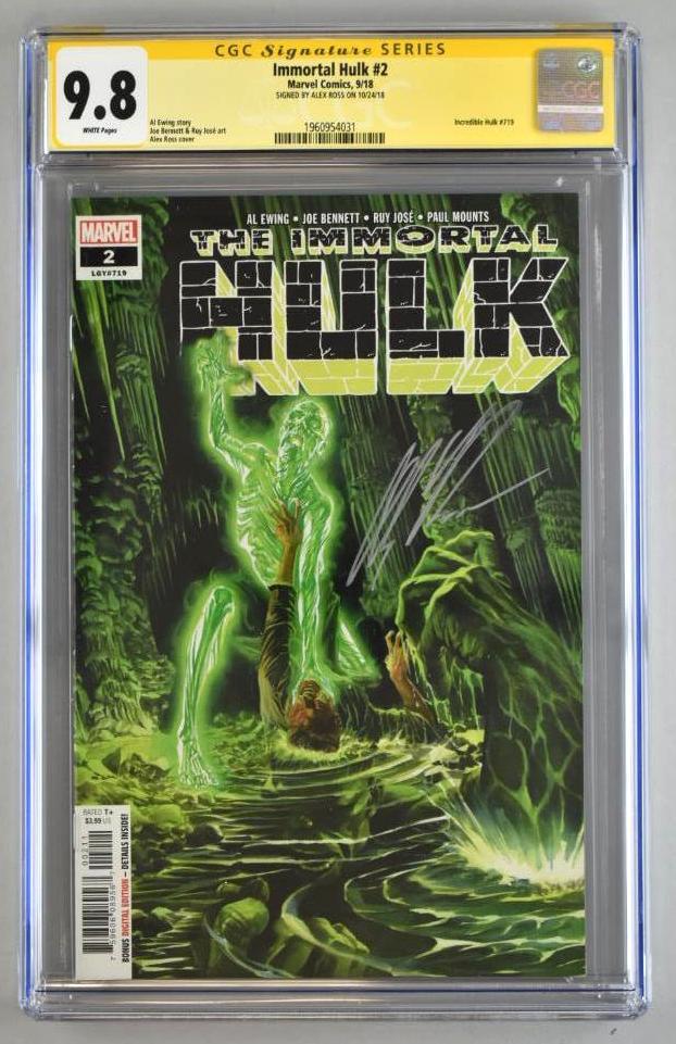 Signed CGC Graded Marvel Comics Immortal Hulk No. 2 (1 of 12)