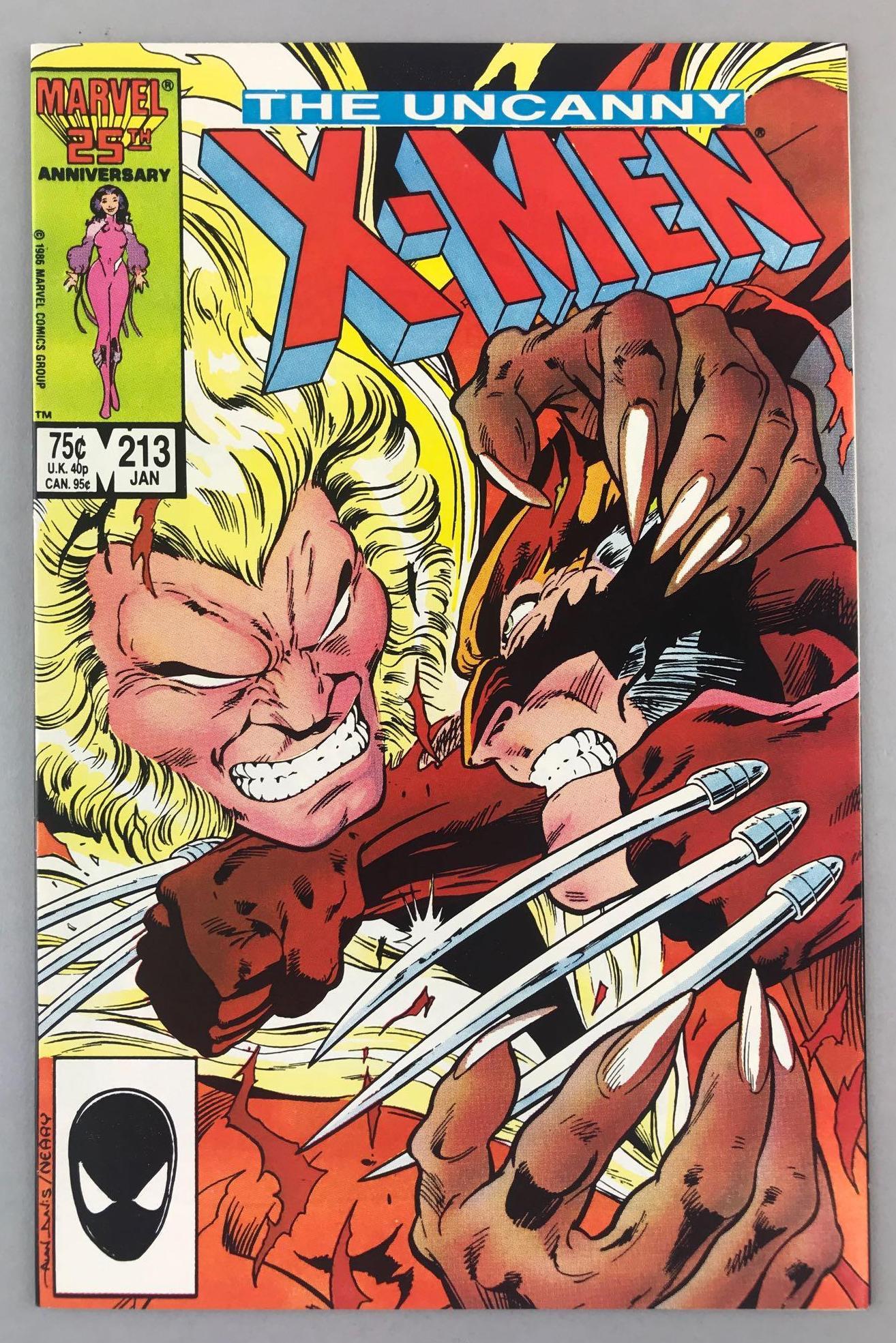 Marvel Comics X-Men No. 213 comic book (1 of 8)