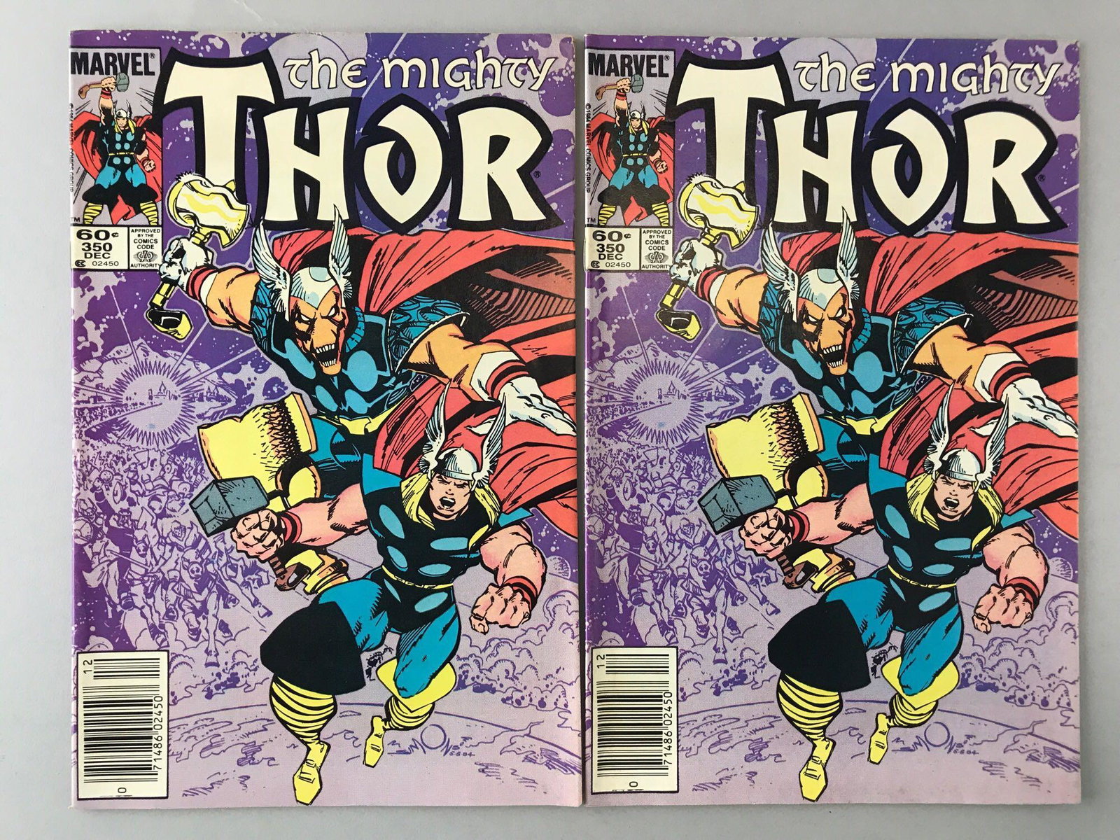 Group of 2 Marvel Comics The Mighty Thor No. 350 comic (1 of 5)