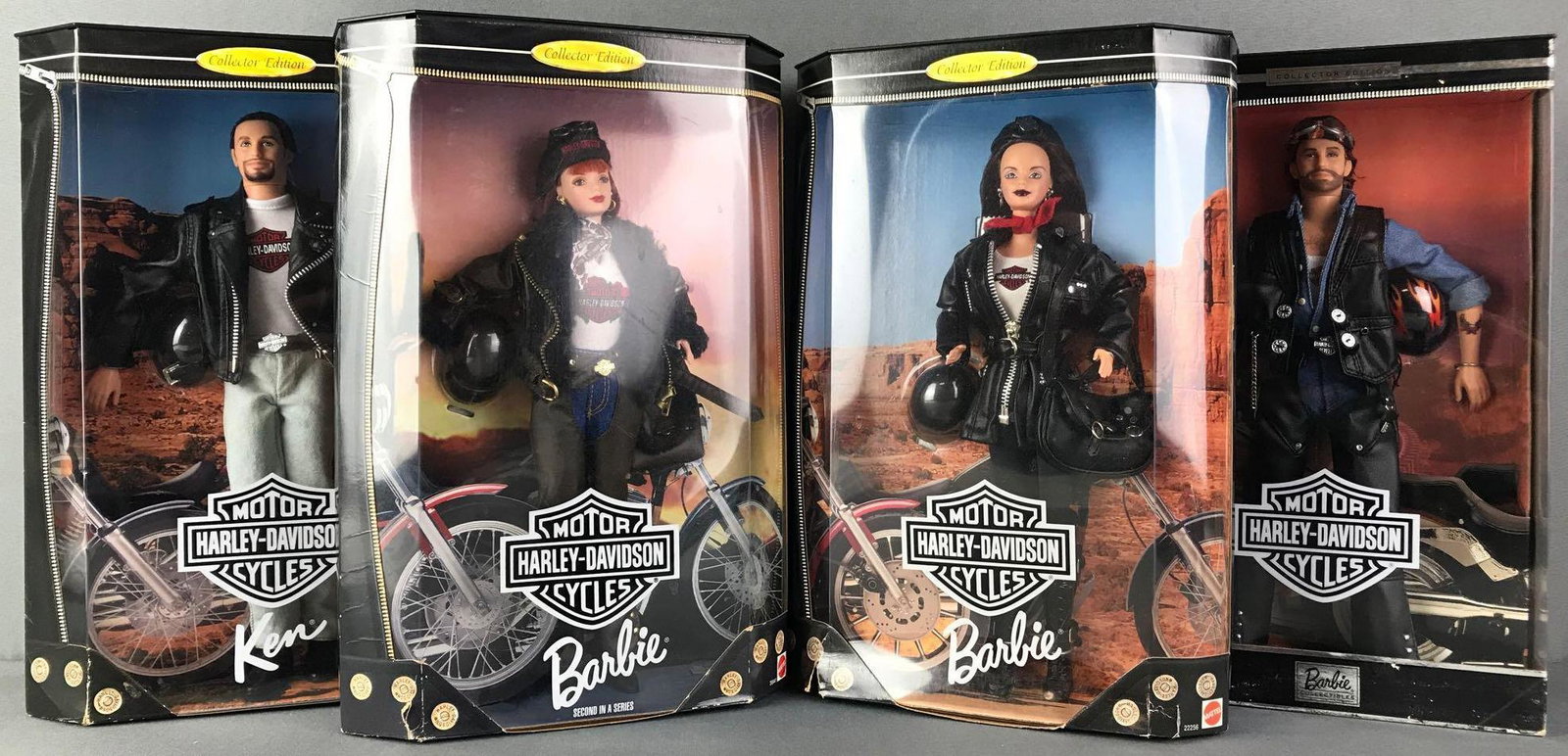 Group of 4 Barbie Harley Davidson Fashion Dolls (1 of 9)