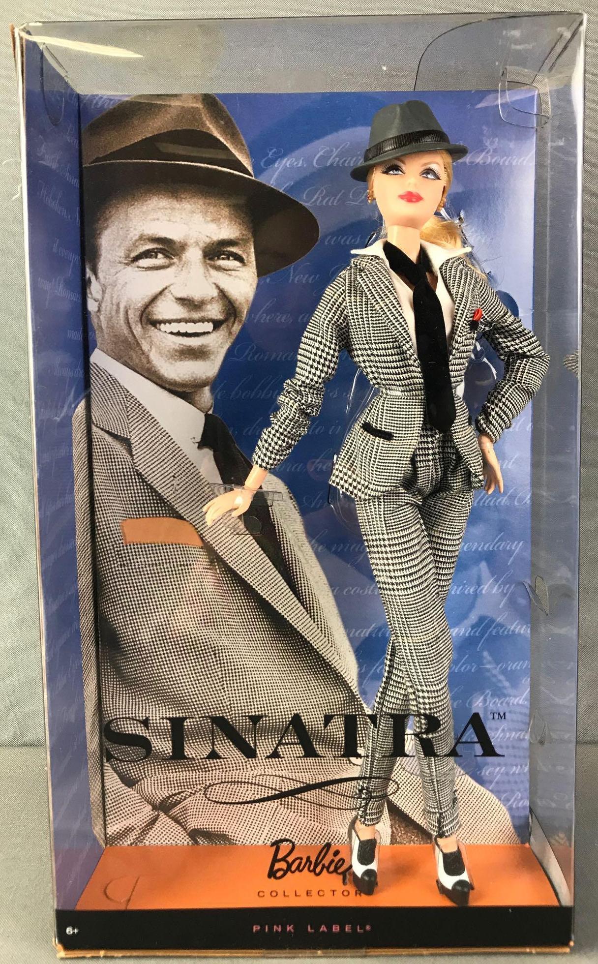 Pink Label Barbie Sinatra Fashion Doll: Approximately 11.5 inches tall, new in original box.