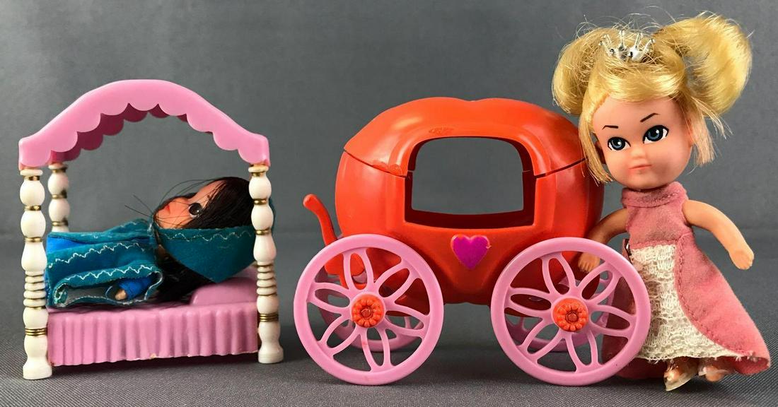 Group of 2 Hasbro Storykins Dolls: Circa 1967. Includes Sleeping Beauty and Cinderella.