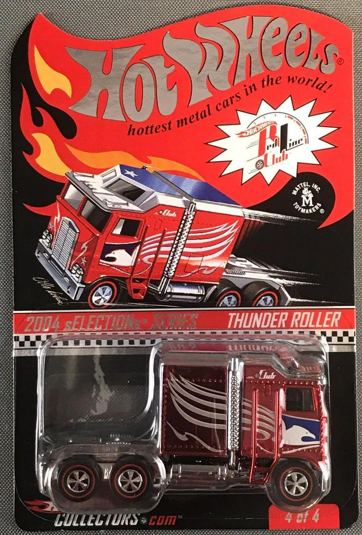 Hot Wheels Red Line Club Thunder Roller: 2004 sELECTIONs Series, die-cast, new in original packaging. Limited Edition 5901/6,490