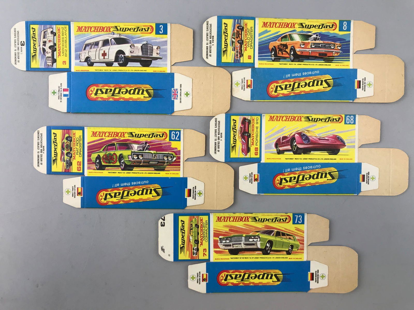 Group of 5 Matchbox G Type Boxes (1 of 3)