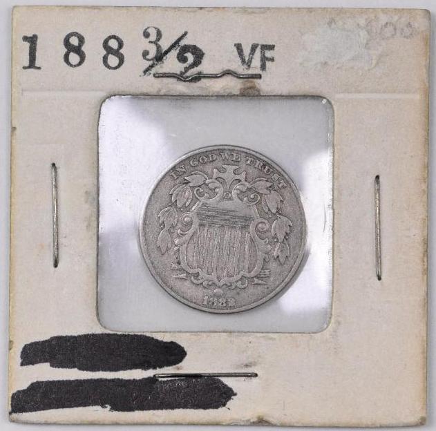 1882 Shield Nickel Filled 2 or 3/2 (1 of 5)