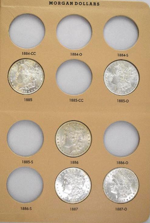 Group of (5) Morgan Silver Dollars in Dansco Coin Page (1 of 6)