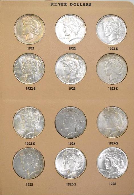 Complete 24-Coin Peace Silver Dollar Set in Dasco Coin (1 of 12)