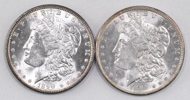 Group of (2) Morgan Silver Dollars (1 of 2)