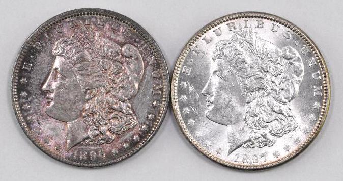 Group of (2) Morgan Silver Dollars (1 of 2)