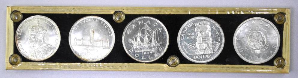 Group of (5) Higher Grade Canada Silver Dollars (1 of 6)