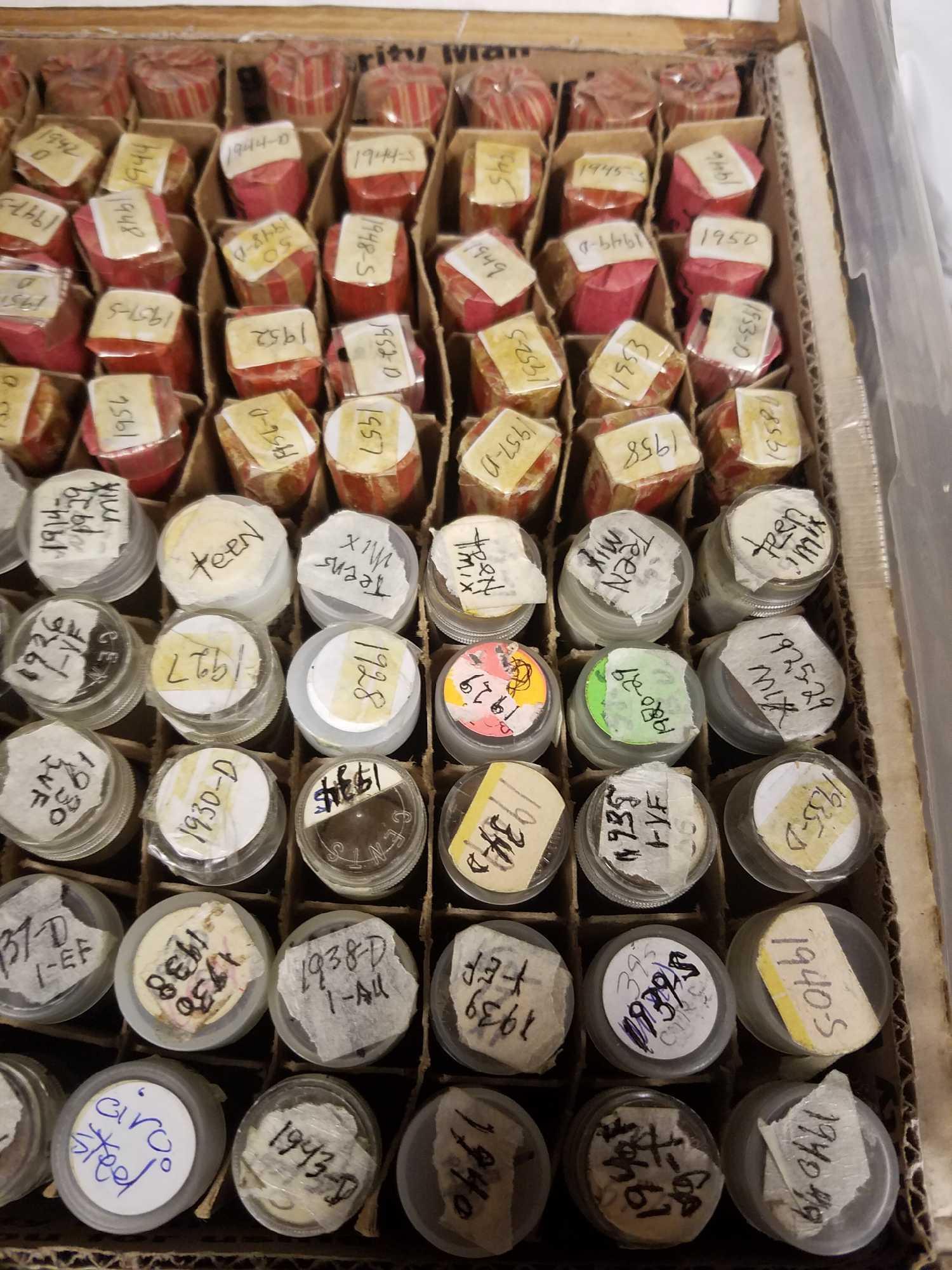 One Hundred Rolls of Lincoln Wheat Cents 1910-1958 (1 of 3)