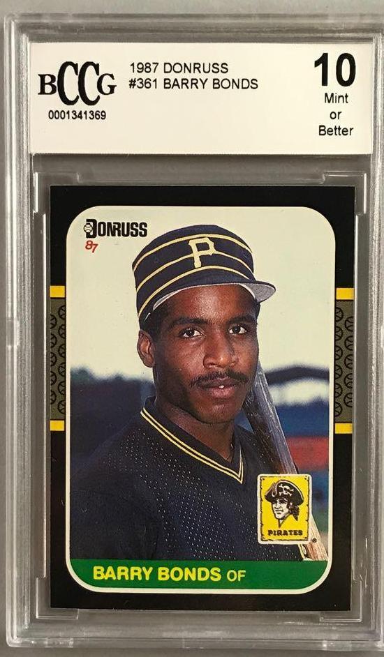 1987 Donruss Barry Bonds Card BCCG 10 (1 of 2)