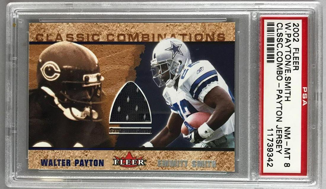 2002 Fleer Classic Combinations  Walter Payton & Emmett (1 of 2)