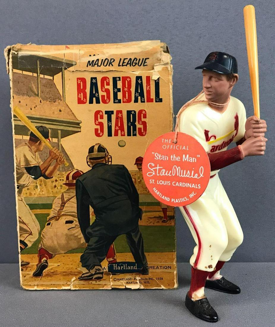 Hartland plastics Stan Musial 1958 Copyright: 8 1/2 inches tall in the original box. The box is rough.