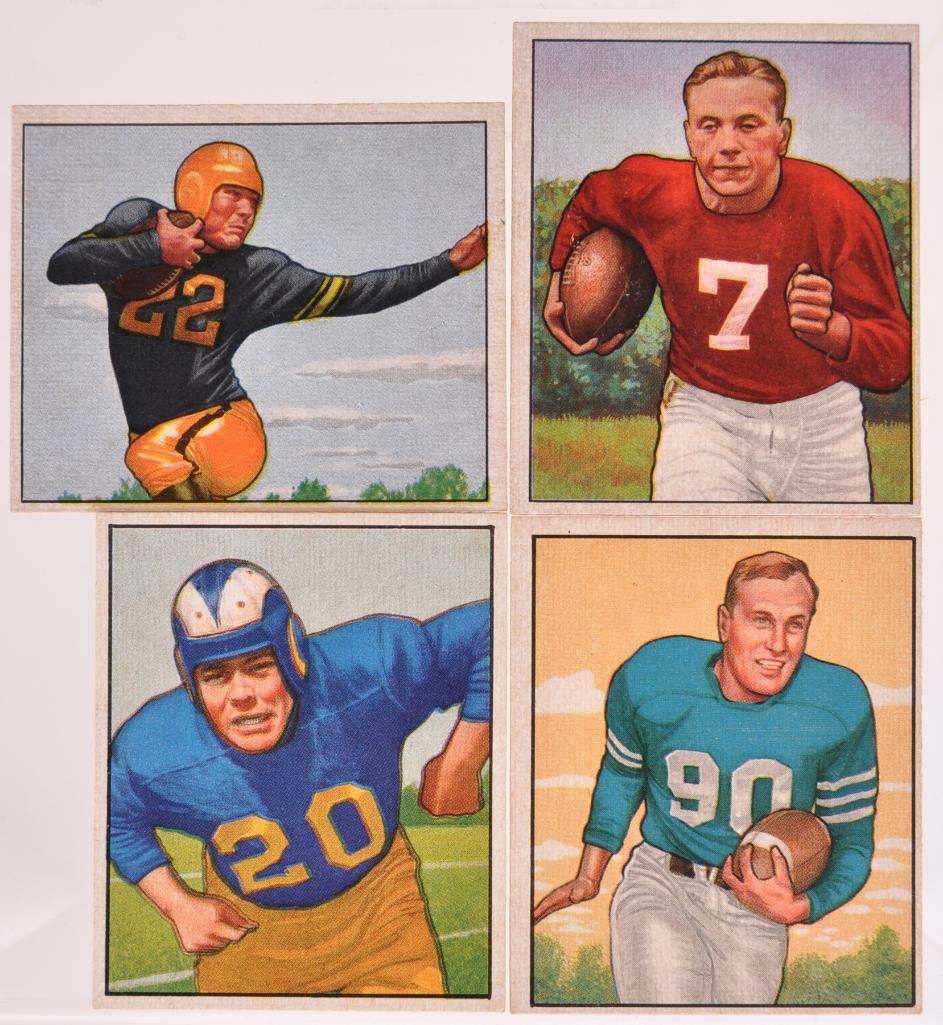 Group of 4 1950 Bowman Football Cards (1 of 2)