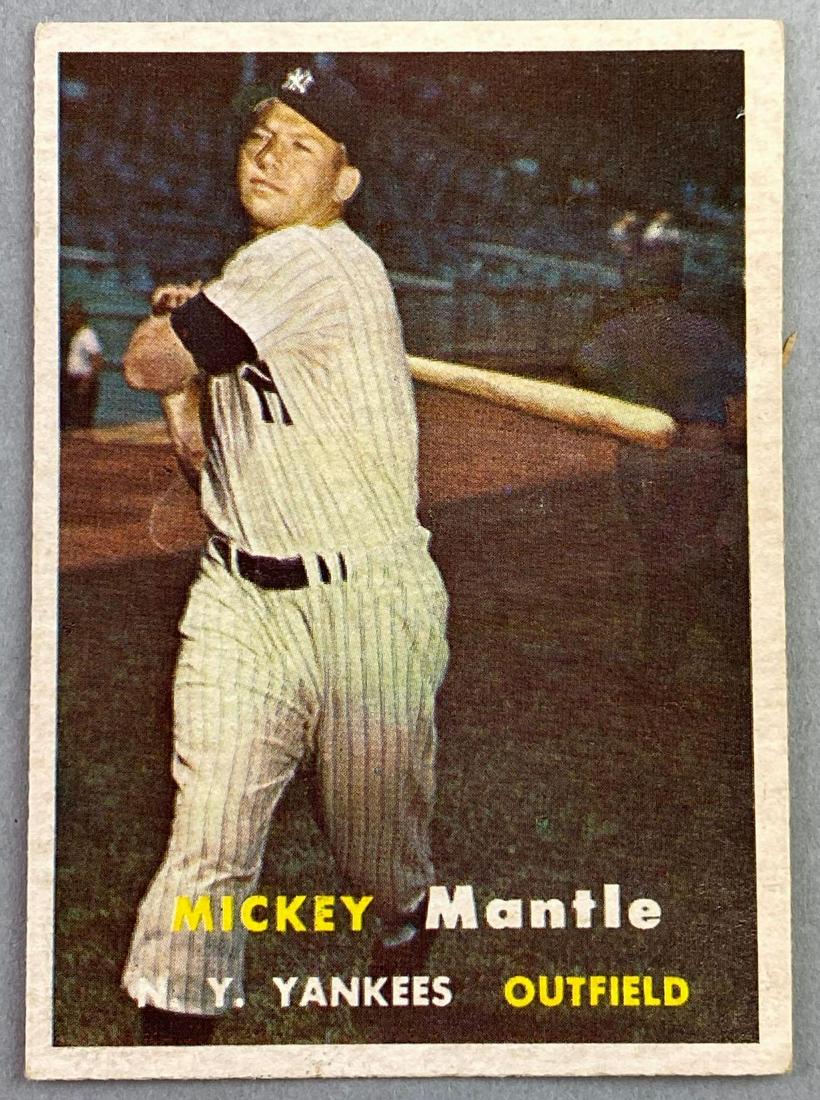 1957 Topps Mickey Mantle #95 Baseball Card (1 of 2)