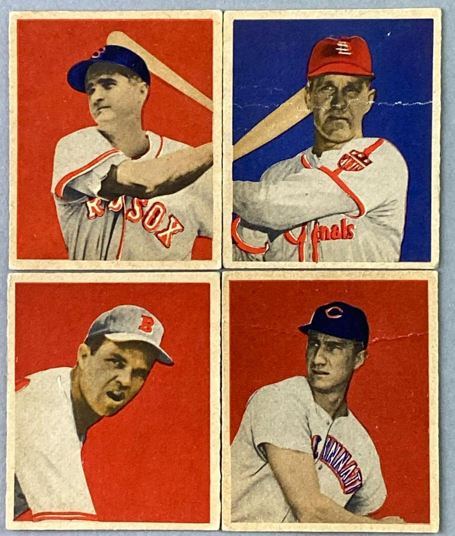 Group of 4 1949 Bowman Baseball Cards (1 of 2)