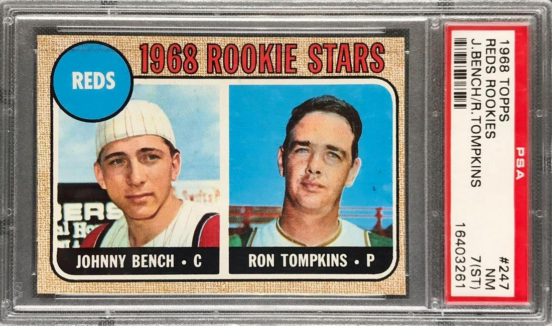 1968 Topps Reds Rookies Johnny Bench #247 PSA 7 (1 of 2)