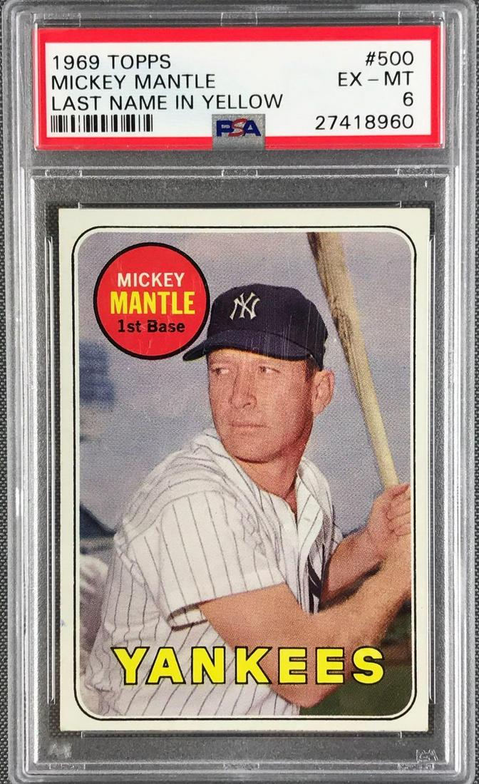 1969 Topps Mickey Mantle #500 PSA 6 (1 of 2)
