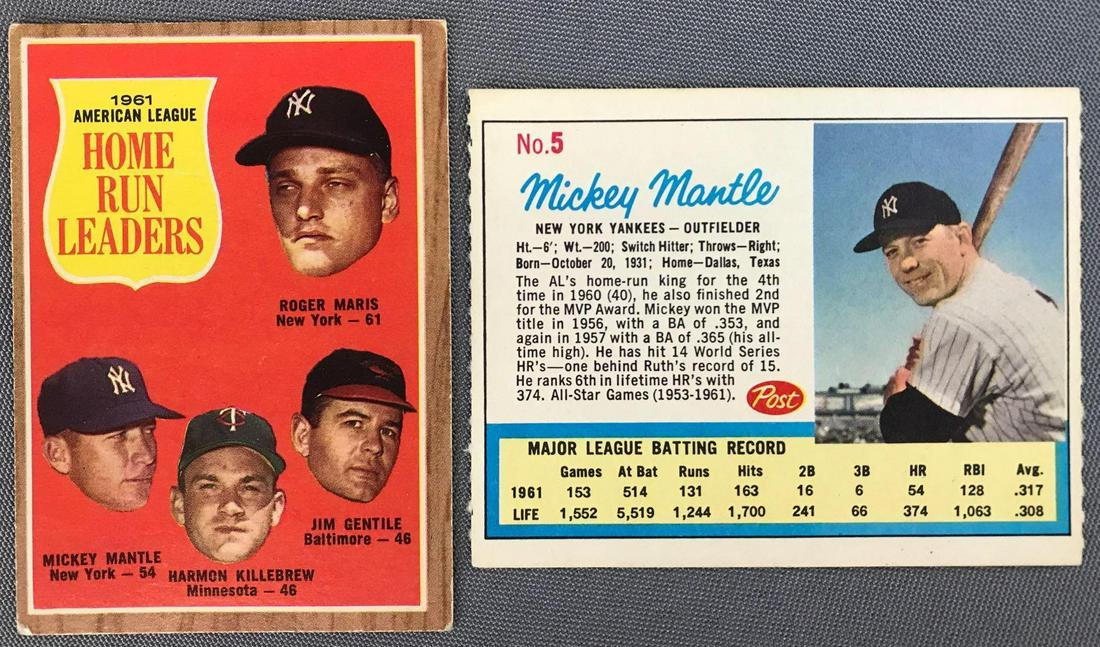 Group of 2 Mickey Mantle Baseball Cards (1 of 2)